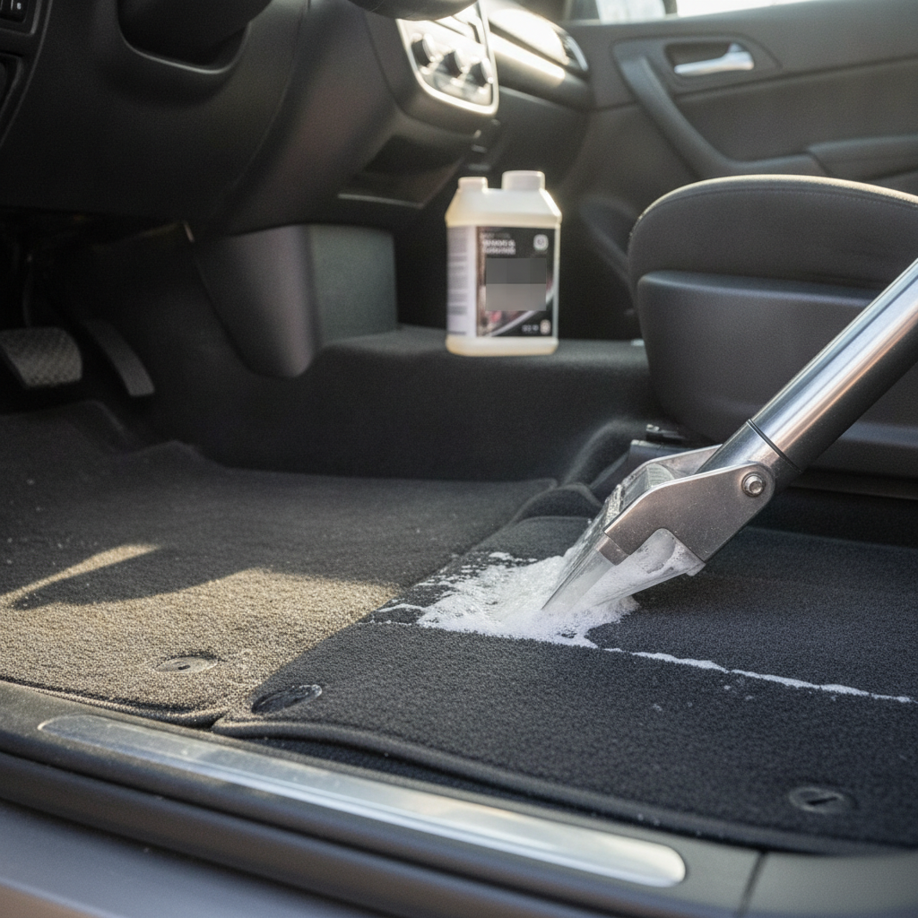 Car Carpet Shampoo Service - No Face and No Text